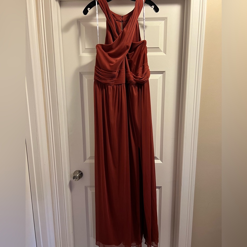 Rust Orange David Bridal Bridesmaid/Formal Dress